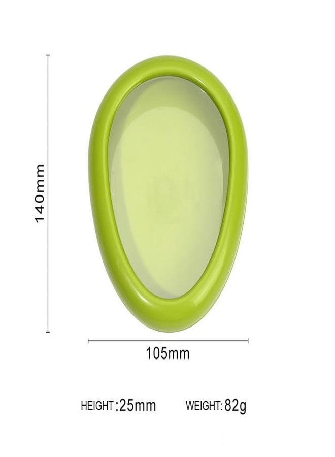 MIXNEX Reusable Avocado & Fruit Saver - 2-Pack Oval Fresh-Keep Containers with Self-Stretch Film Lid, Airtight Fridge Storage for Half Produce, BPA-Free, Dishwasher Safe - Green - Image 2